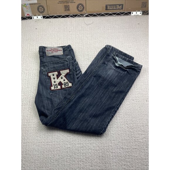 Vintage Karl Kani Jeans Patchwork Denim Baggy Hip Hop USA Men’s Read* - Picture 16 of 16